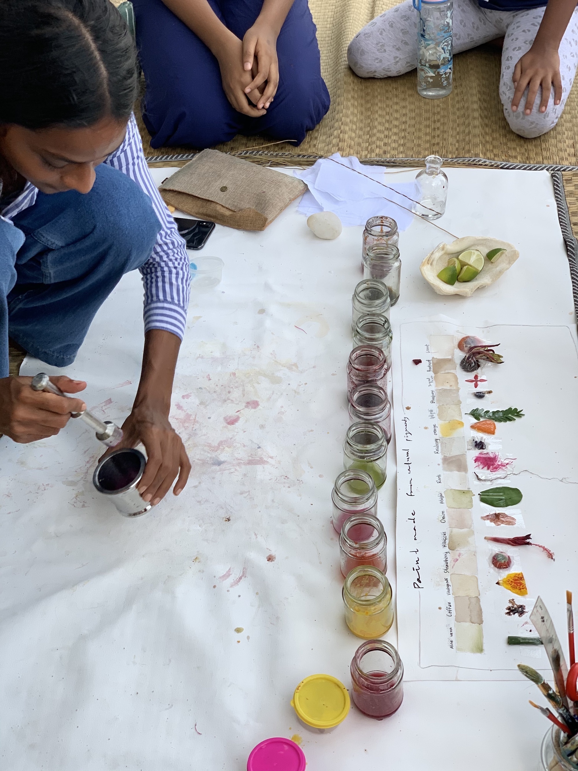  Children of Maldives Athirimathin Painting with Colors of Nature